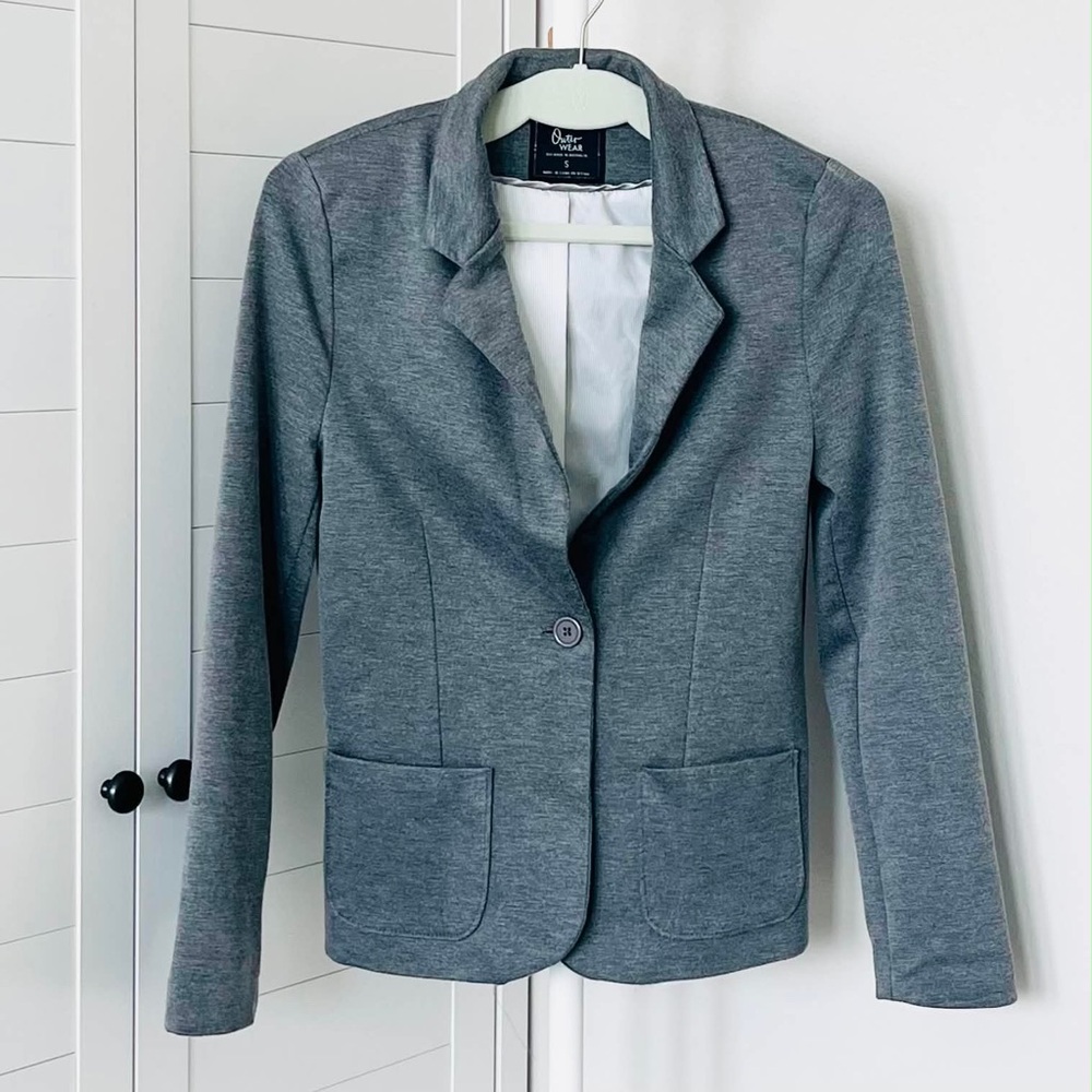 Cotton On Women’s Gray Ponte Blazer Jacket